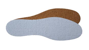 Terry cloth-cork insole